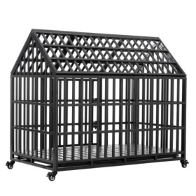 Heavy Duty Metal Large Dog Cage With Wheels
