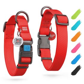 Waterproof Dog Collar 10 - 16 in Neck x 4/5 in Wide Plastic Buckle Adjustable Dog Collar for Large Small and Medium Dogs Breakaway Dog Collar Wat